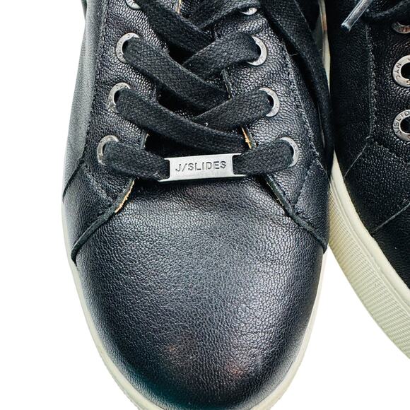 J/SLIDES Black and White Platform Sneakers - Picture 8 of 10